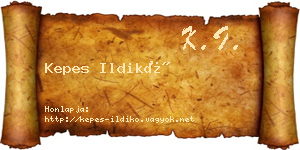 Kepes Ildikó névjegykártya